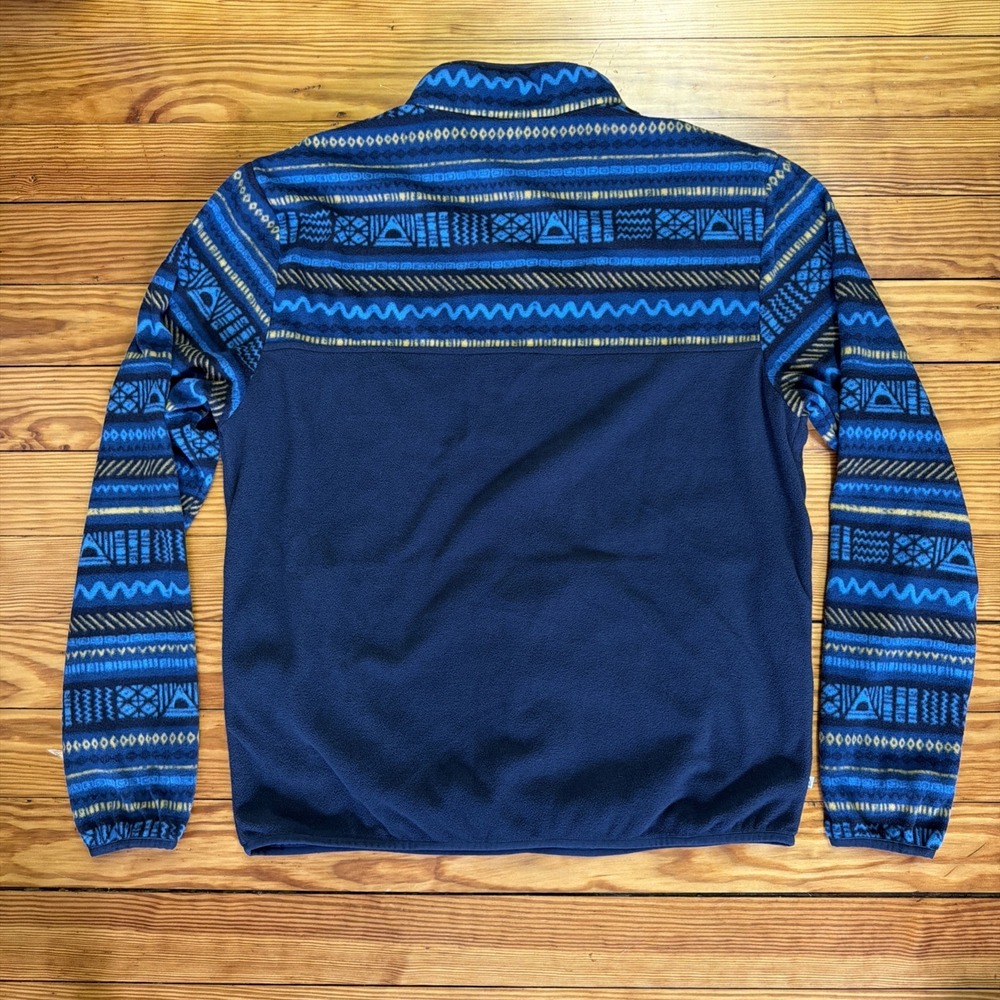 Passenger Men's Set Off Recycled Polar 1/4 Zip Fleece Pullover XL Blue Yellow - Picture 9 of 13